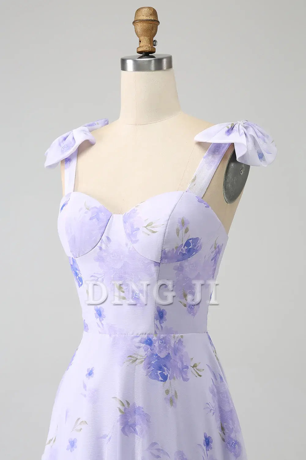 DingJiDress Prom Dress A-Line Floral Print Lace Up Floor Length Charming Formal Women's Dresses Wedding Guests Dresses