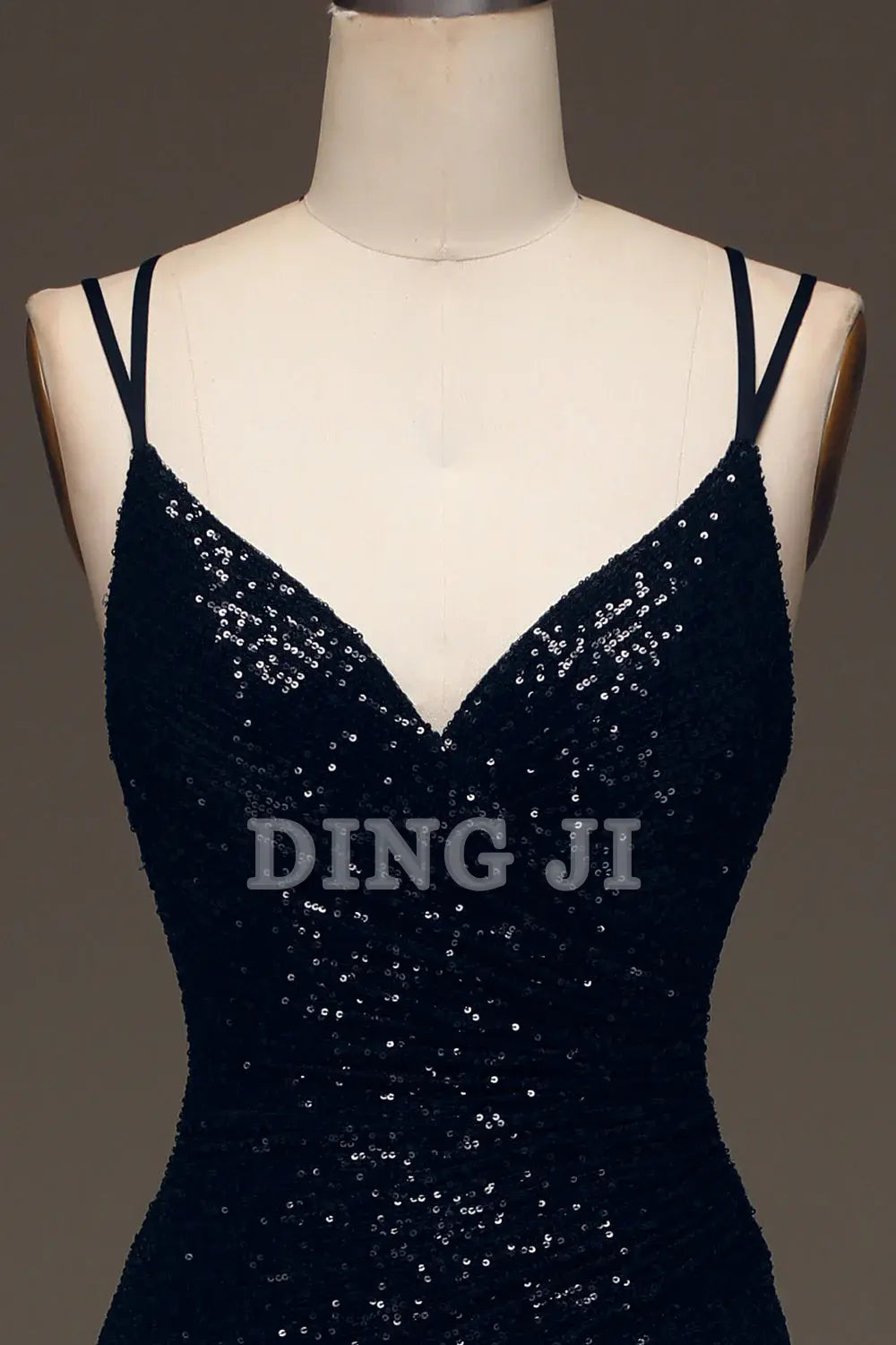 DingJiDress Prom Dress Sparkly Spaghetti Straps Sequin Mermaid Cultivate oneself Side Fork Long Formal Women's Dresses Wedding Guests Dresses