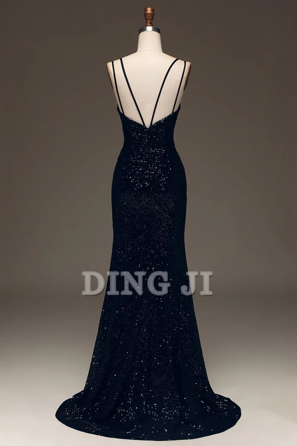 DingJiDress Prom Dress Sparkly Spaghetti Straps Sequin Mermaid Cultivate oneself Side Fork Long Formal Women's Dresses Wedding Guests Dresses