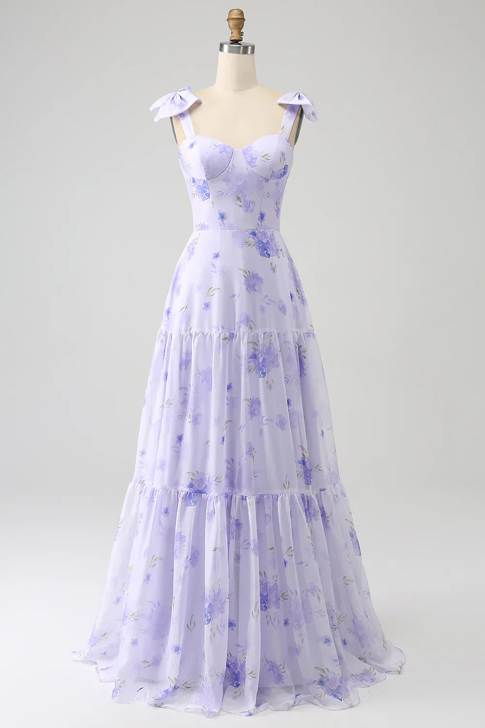 DingJiDress Prom Dress A-Line Floral Print Lace Up Floor Length Charming Formal Women's Dresses Wedding Guests Dresses