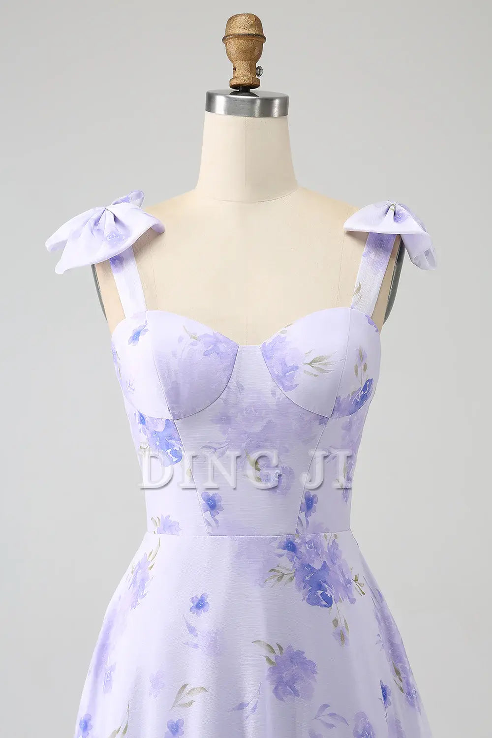 DingJiDress Prom Dress A-Line Floral Print Lace Up Floor Length Charming Formal Women's Dresses Wedding Guests Dresses