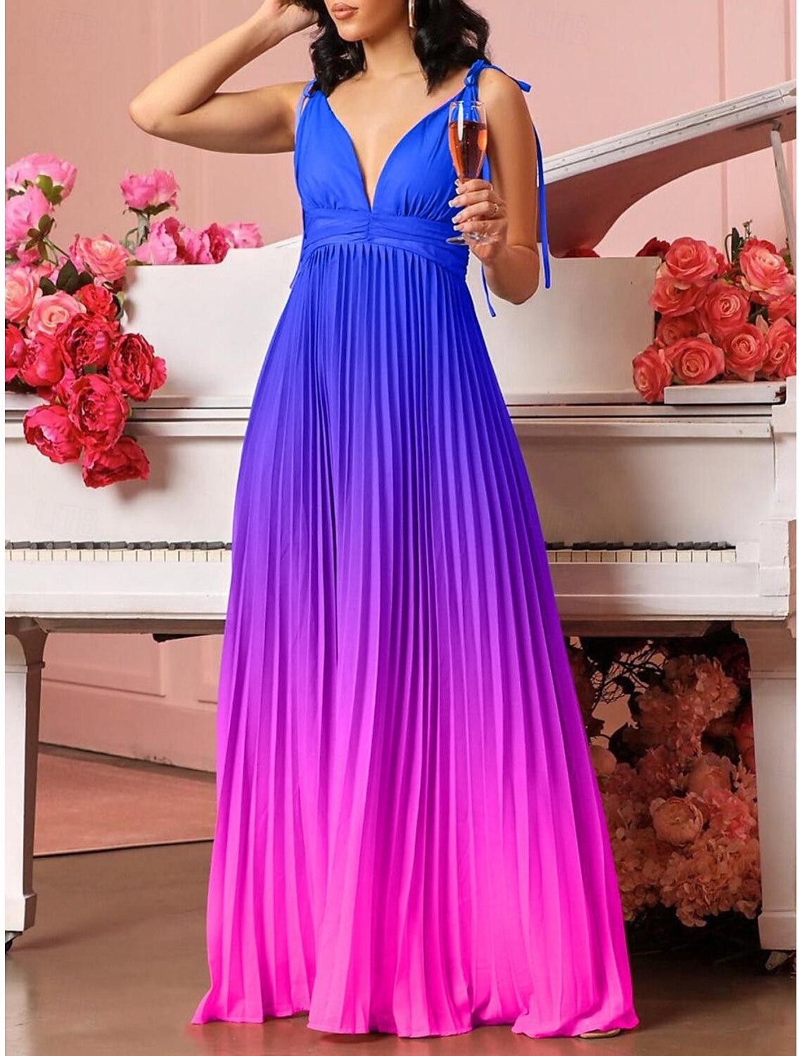 Kentucky Derby Women's Maxi Dress A Line Dress Summer Dress Fit And Flare Dress Off The Shoulder Dress Vacation Cocktail Semi Formal Wedding Guest Engagement Cocktail Party Regular Fit Graphic