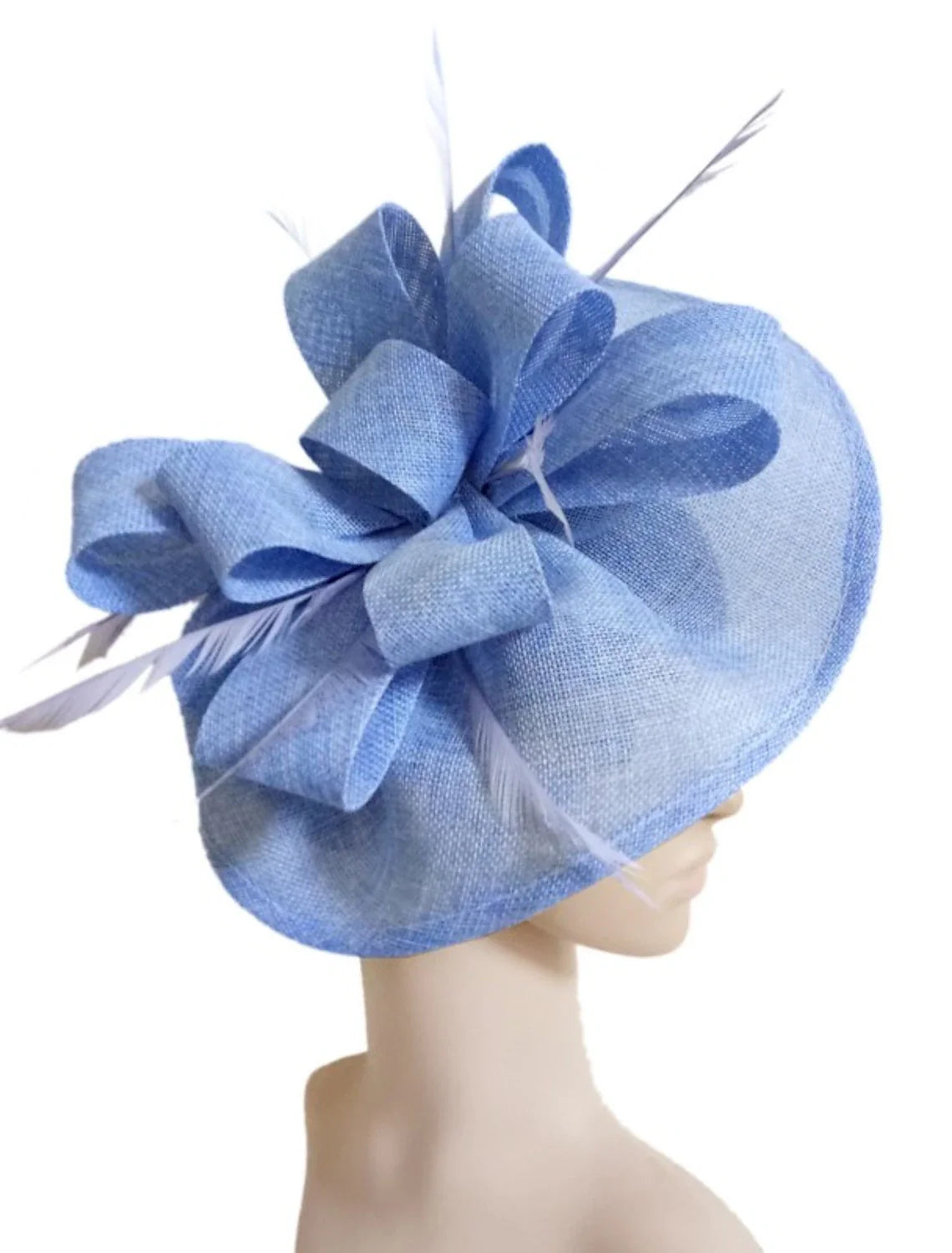 DingJiDress Fascinators Sinamay Wedding Kentucky Derby Cocktail Retro Bridal With Feather Floral Headpiece Headwear