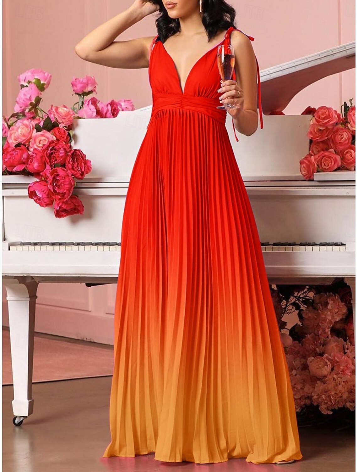 Kentucky Derby Women's Maxi Dress A Line Dress Summer Dress Fit And Flare Dress Off The Shoulder Dress Vacation Cocktail Semi Formal Wedding Guest Engagement Cocktail Party Regular Fit Graphic