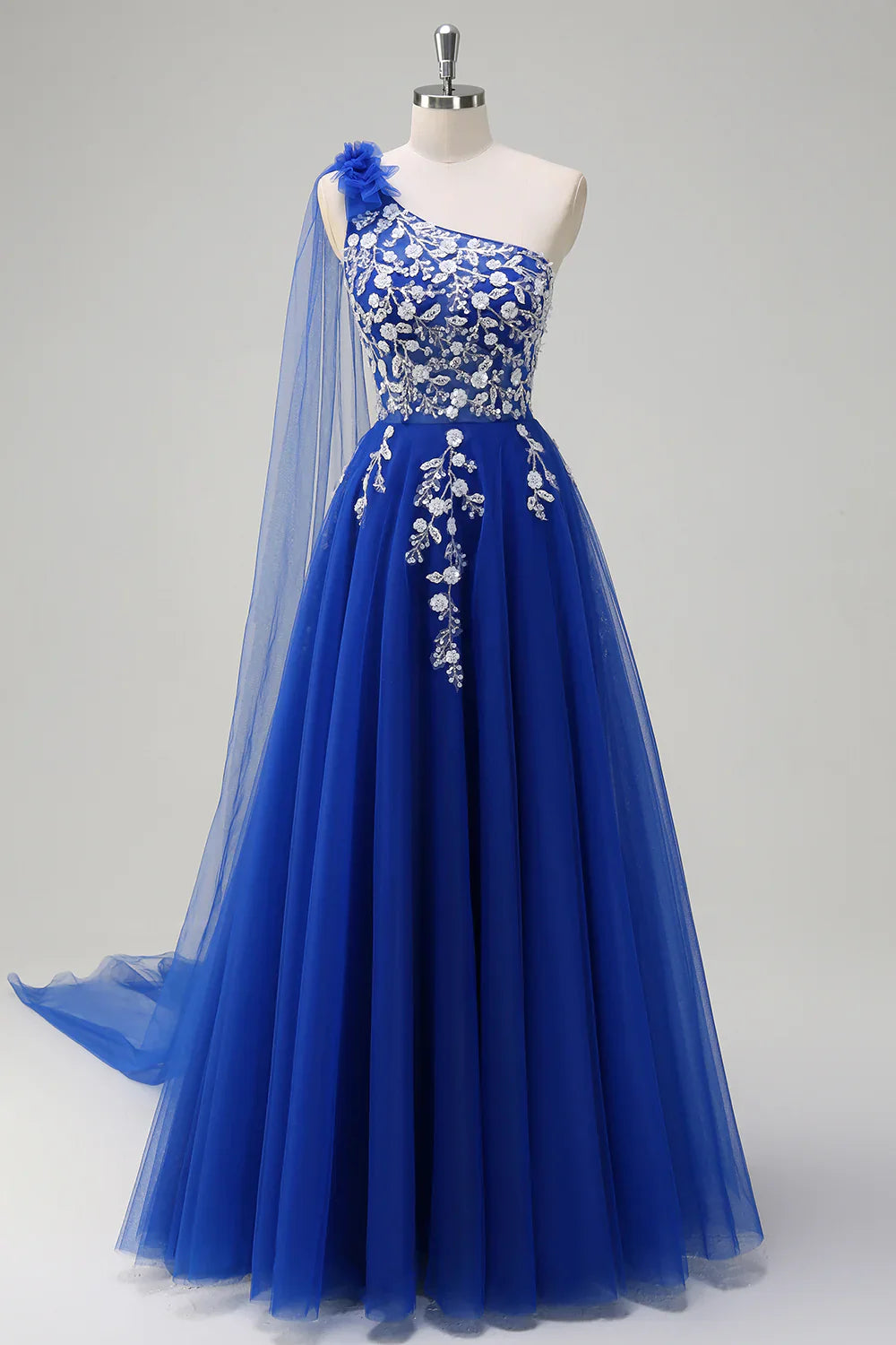 DingJiDress High Quality Dress Evening Dress Gorgeous A-Line One Shoulder Corset Romantic Floral Long Prom Dress