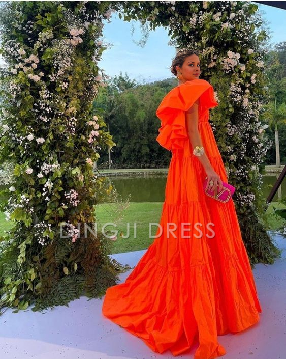 DingJiDress A-Line Deep V Neck Short Sleeves Pleated Long Exquisite Adoration Prom Dress