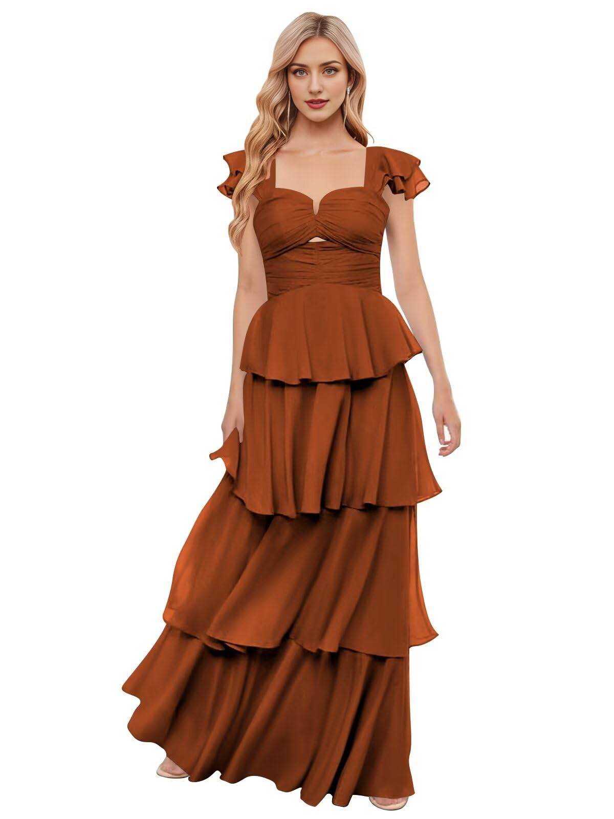 DingJiDress Prom Dresses Elegant Tiers Chiffon Backless Off The Shoulder Long Formal Wear Dresses