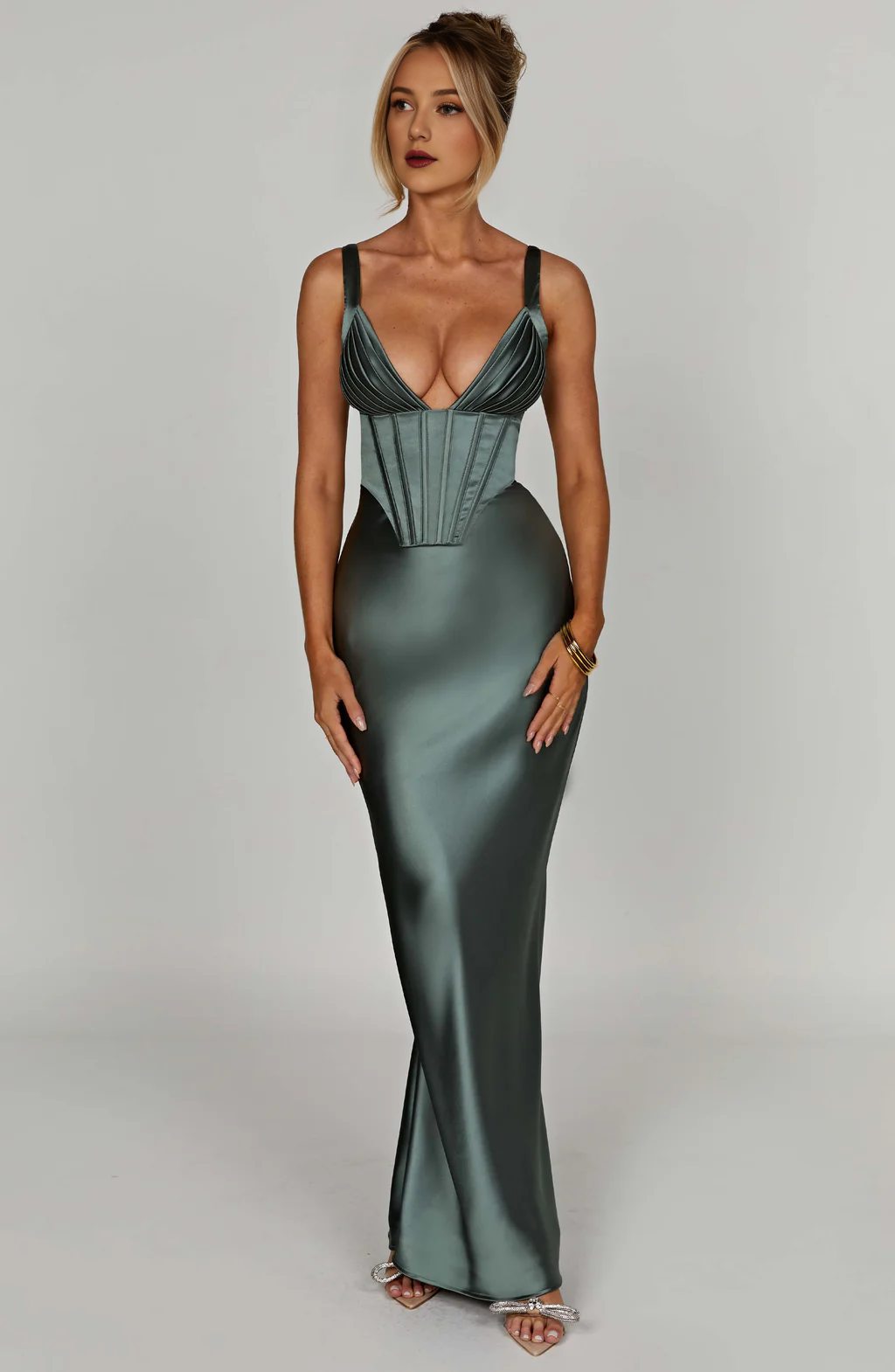DingJiDress Bridesmaid Dresses Elegant Mermaid Pleated Cups Adjustable Shoulder Straps Dresses Wedding Guests Dresses