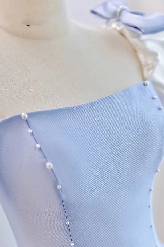 Runaway Princess blue puff sleeve evening dress
