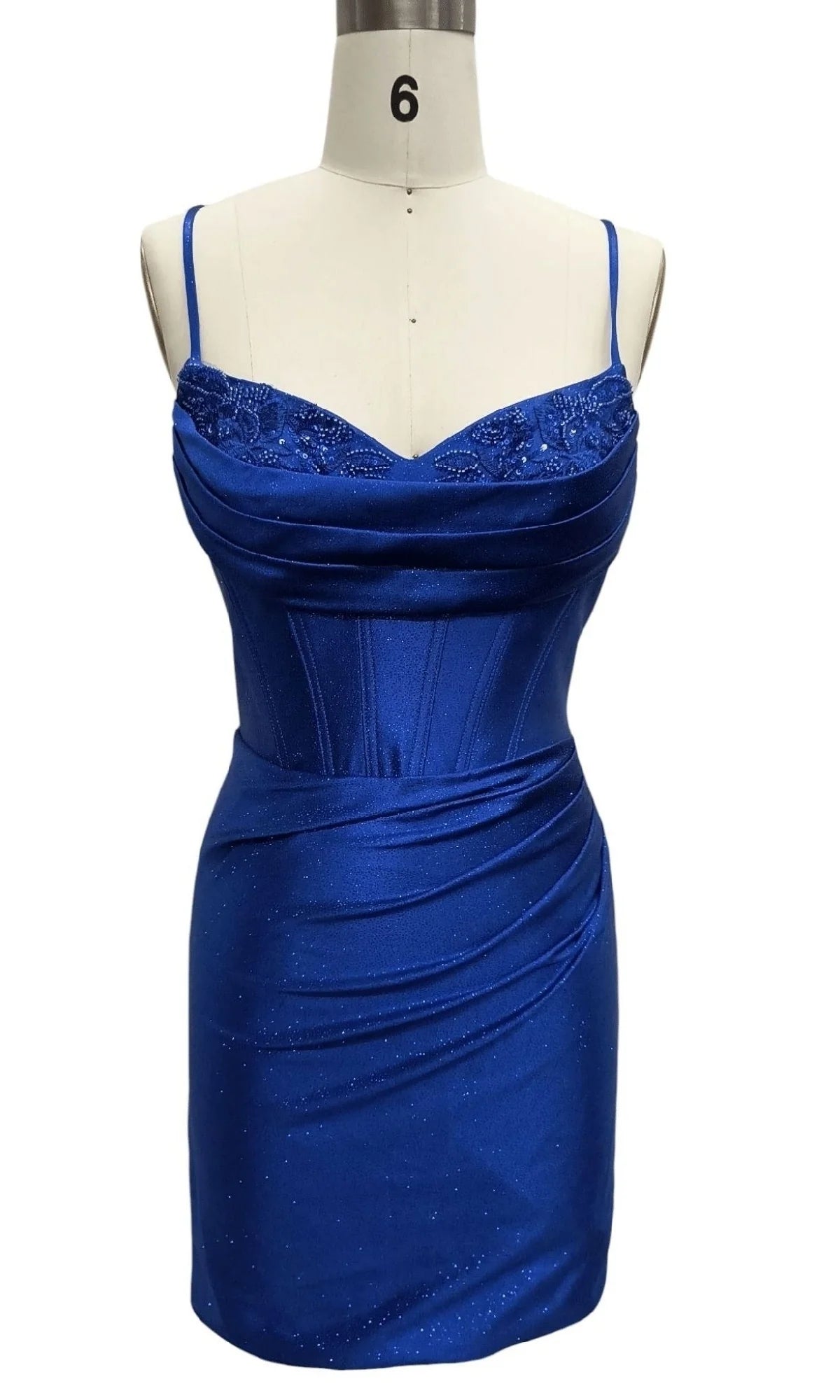 Elegant Sweetheart Neck Blue Sleeveless Crisscross Back Short Homecoming Dress for sale