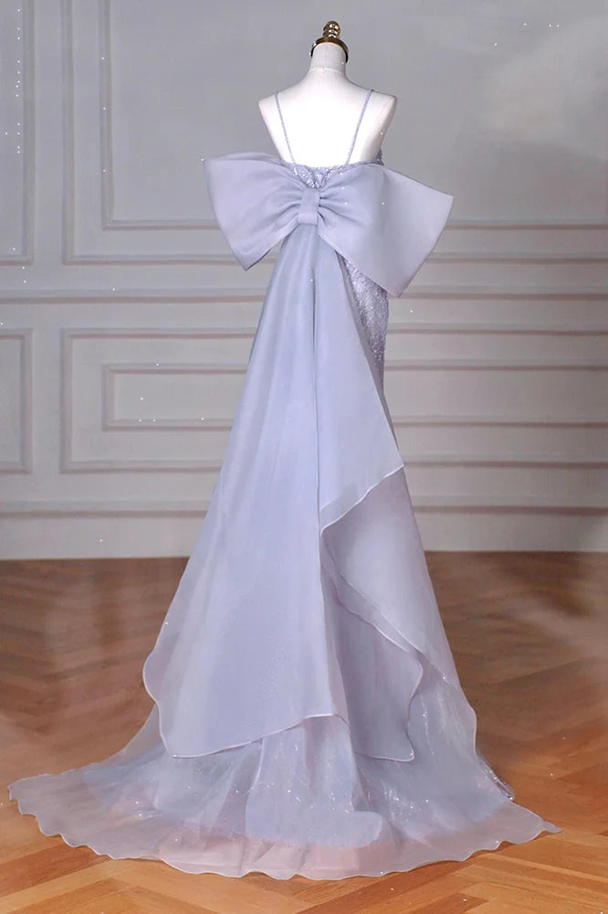 French purple sling high-end fishtail evening dress