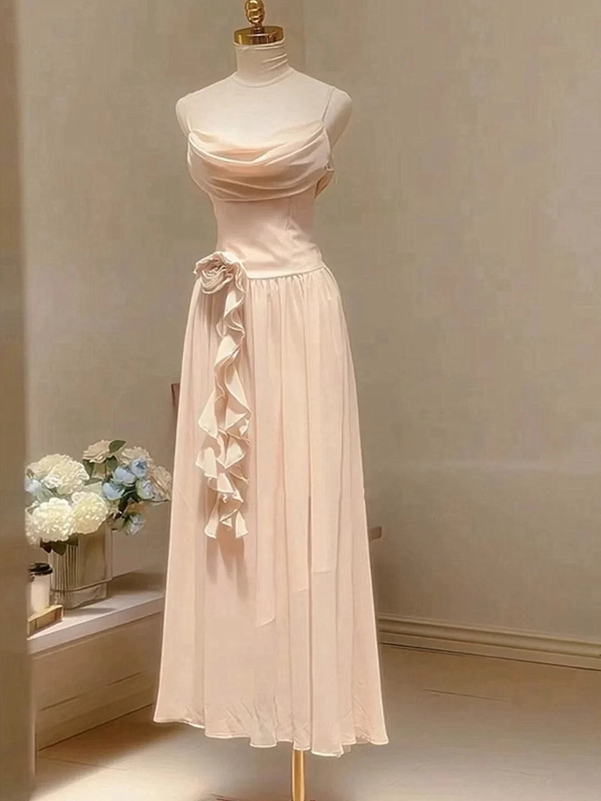 Chiffon A-line Scoop Simple Party Dress Prom Dress