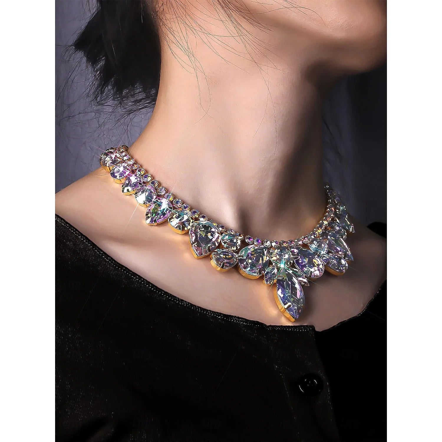 DingJiDress Fine Jewelry Women's Elegant Luxury Beads Wedding Necklace For Wedding Party