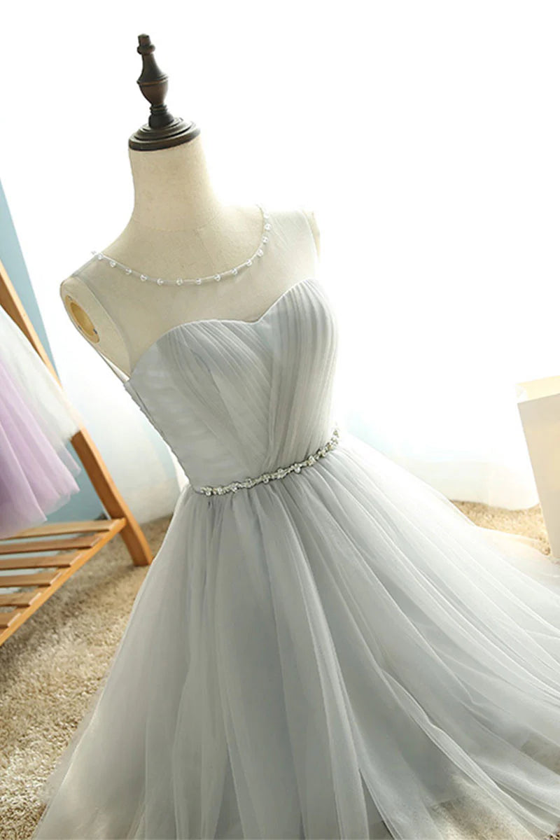 Cute tulle short prom dress bridesmaid dress