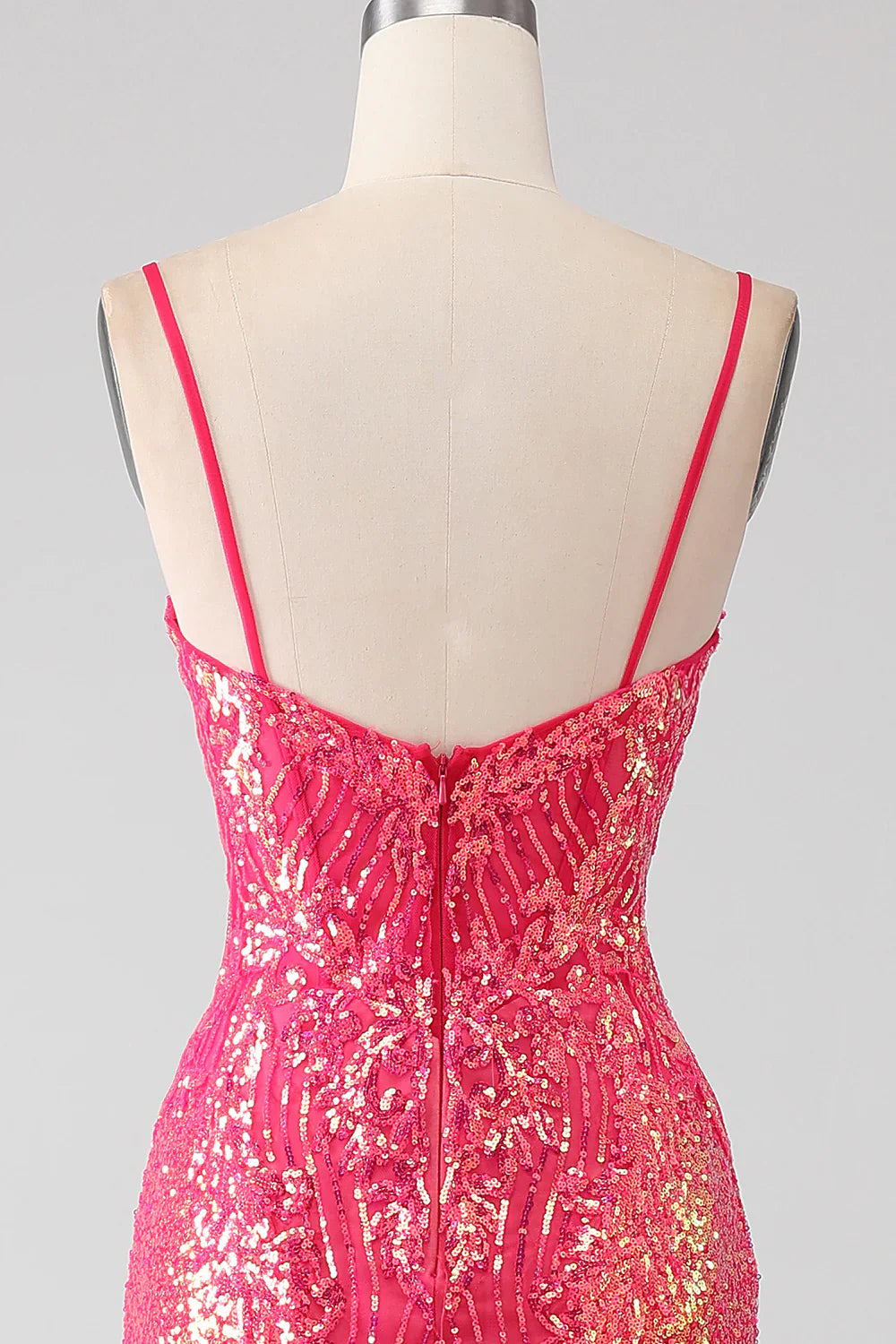 DingJiDress Sparkly Mermaid Fuchsia Prom Dress with Sequins