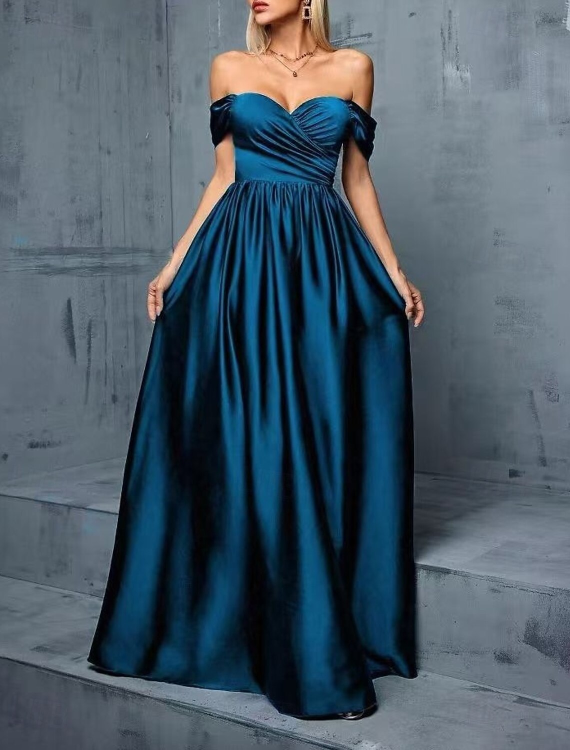 A-Line Evening Gown Party Dress Evening Party Black Tie Gala Floor Length Short Sleeve Sweetheart Cotton Backless with Ruched