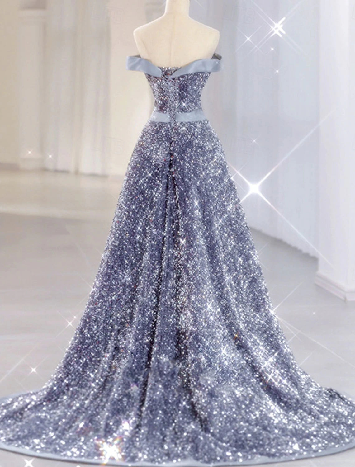 Ball Gown A-Line Quinceanera Dresses Elegant Dress Performance Wedding Sweep / Brush Train Sleeveless Off Shoulder Polyester Backless with Pleats Sequin