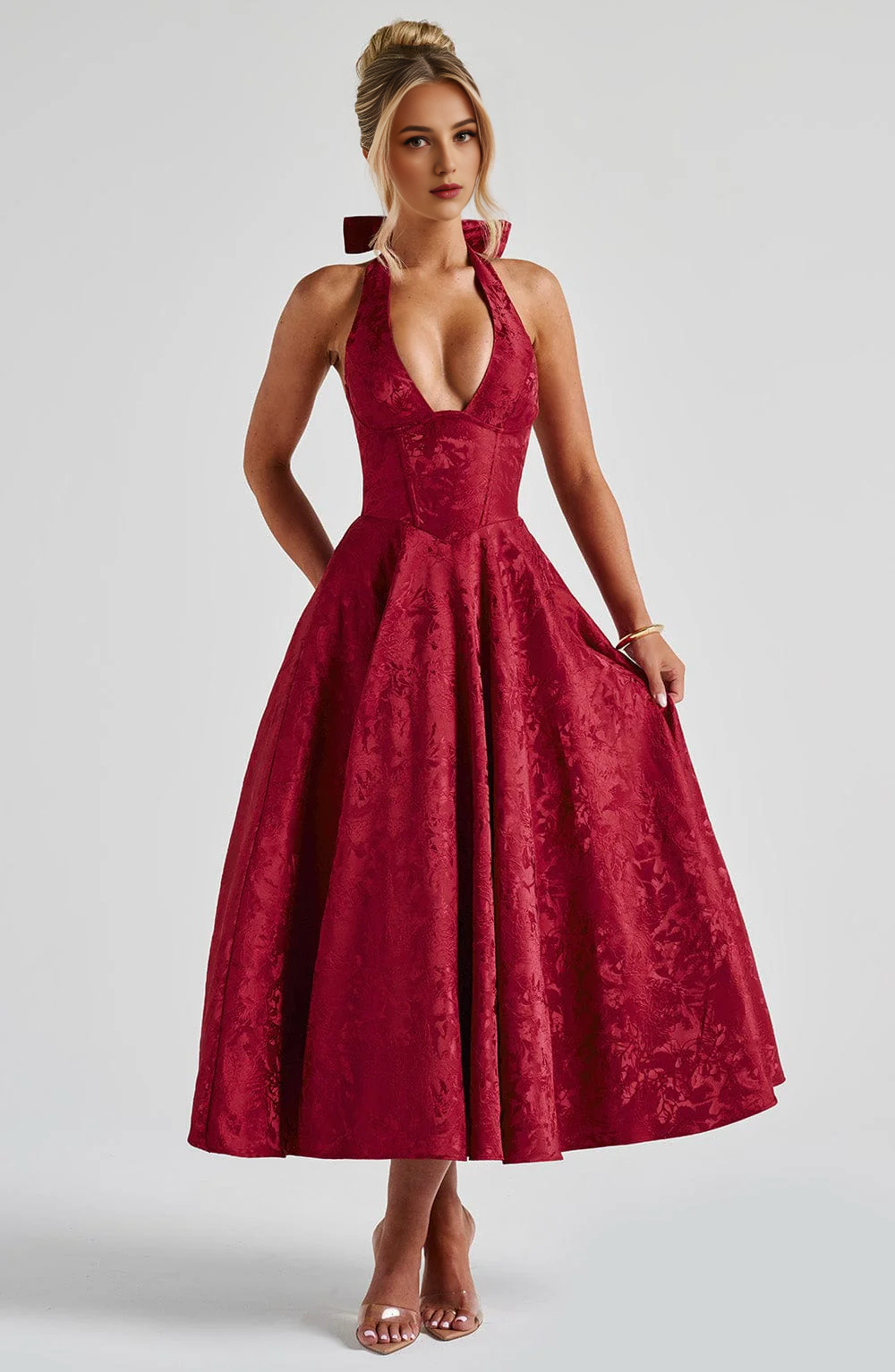 DingJiDress Bridesmaid Dresses A Line Plunge Neckline Backless Sexy Dresses High Quality Dresses Wedding Guests Dresses