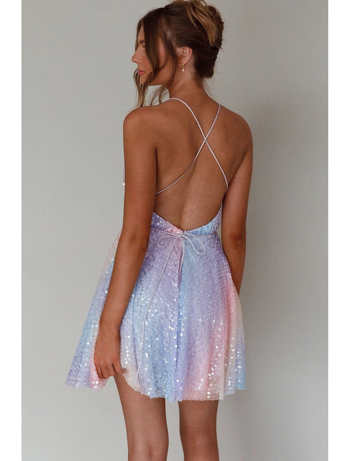 Ball Gown Cocktail Dresses Princess Dress Homecoming Dress Carnival Short / Mini Sleeveless V Neck Sequined with Pleats Sequin dress to impress