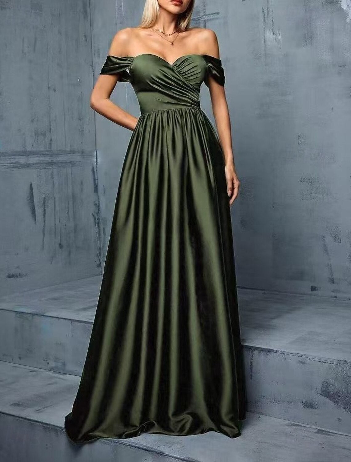 A-Line Evening Gown Party Dress Evening Party Black Tie Gala Floor Length Short Sleeve Sweetheart Cotton Backless with Ruched