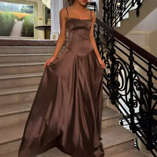 Sexy strapless backless evening dress