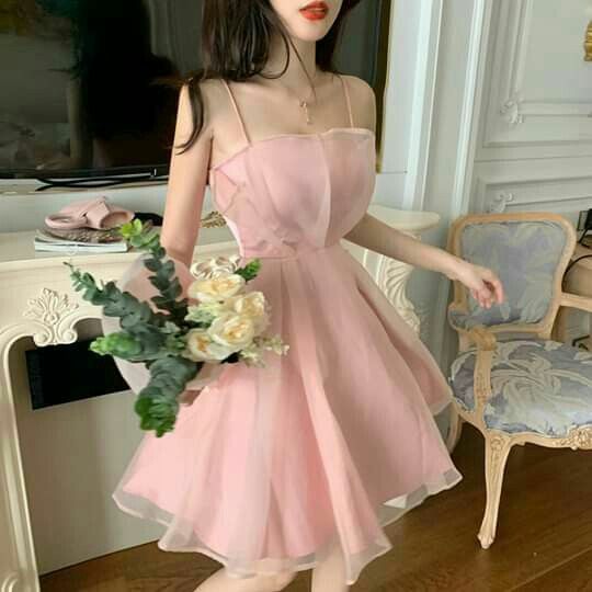 Pink chiffon short dance dress for back to school cocktail party dress