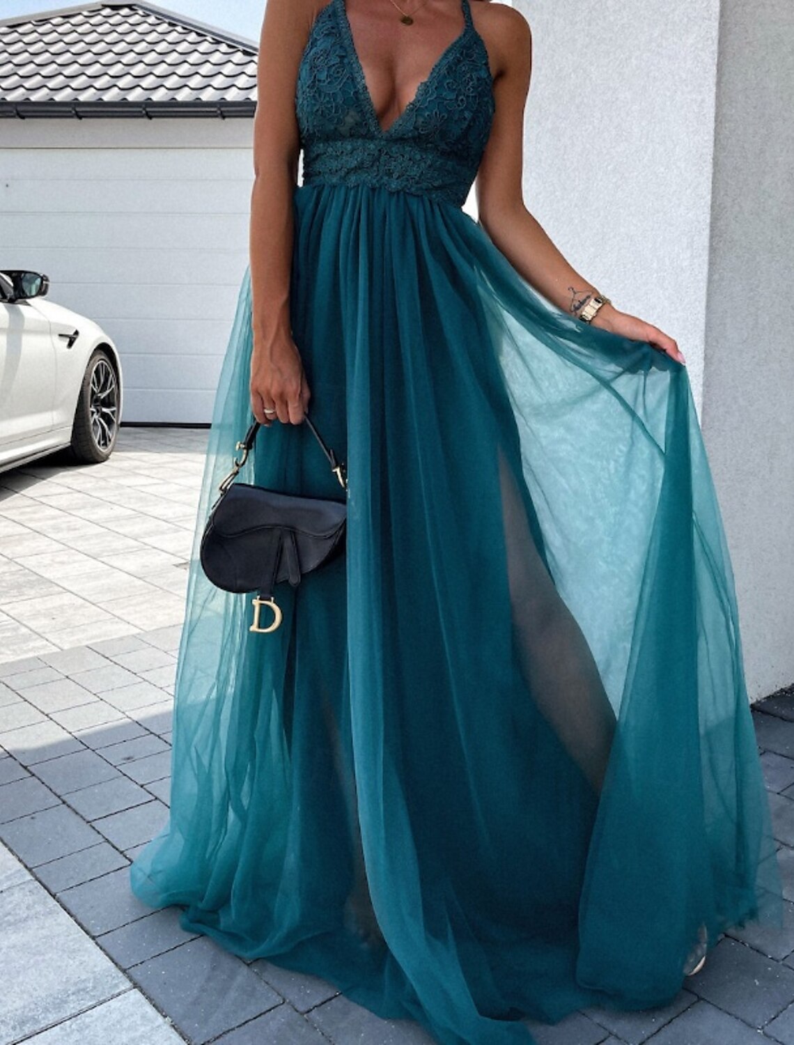 Women's Long Dress Maxi Dress Prom Dress Party Dress Swing Dress Slip Dress Fashion Party Special Occasion Regular Fit Plain Sleeveless Spaghetti Strap Pink Dark Green Summer