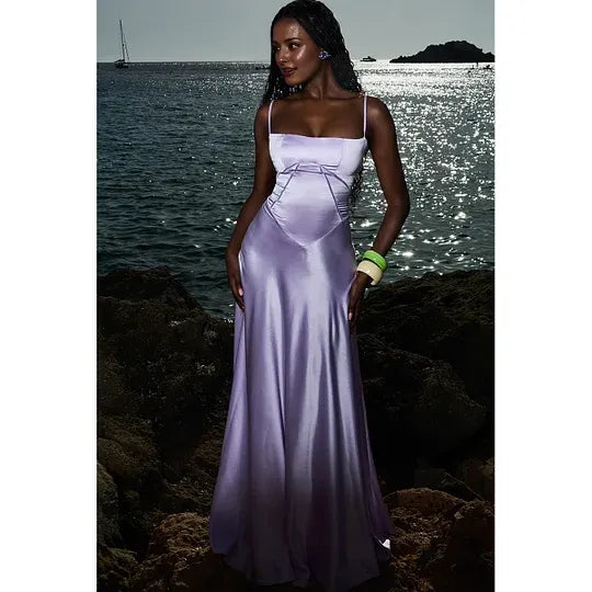 Sexy strapless backless evening dress
