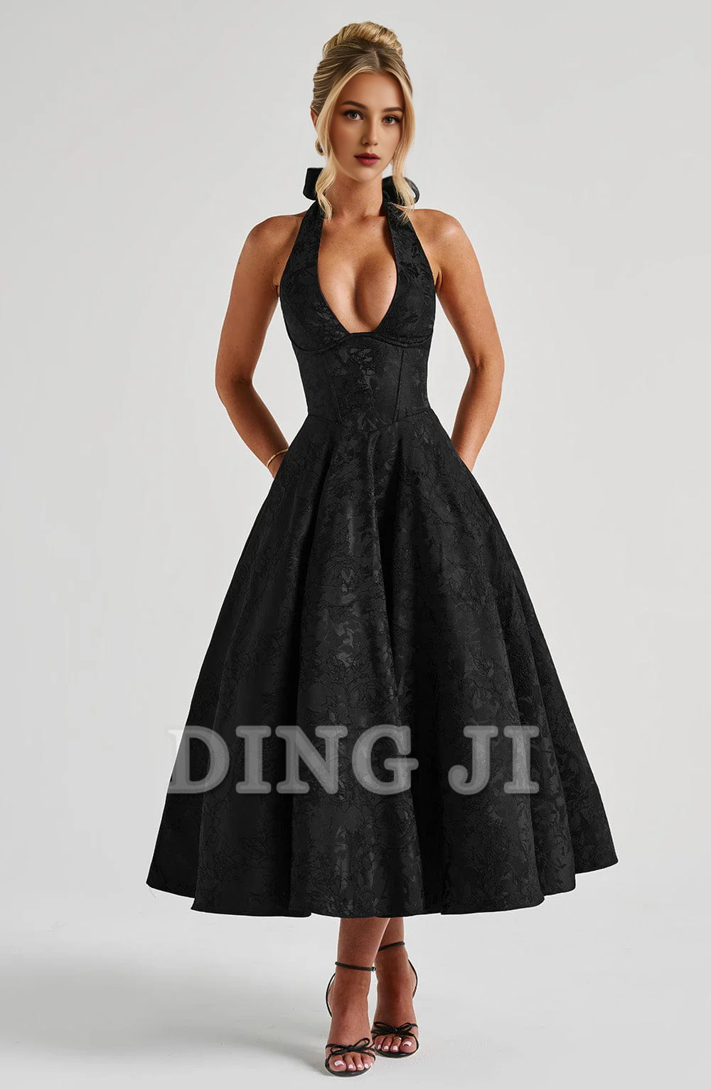 DingJiDress Bridesmaid Dresses A Line Plunge Neckline Backless Sexy Dresses High Quality Dresses Wedding Guests Dresses