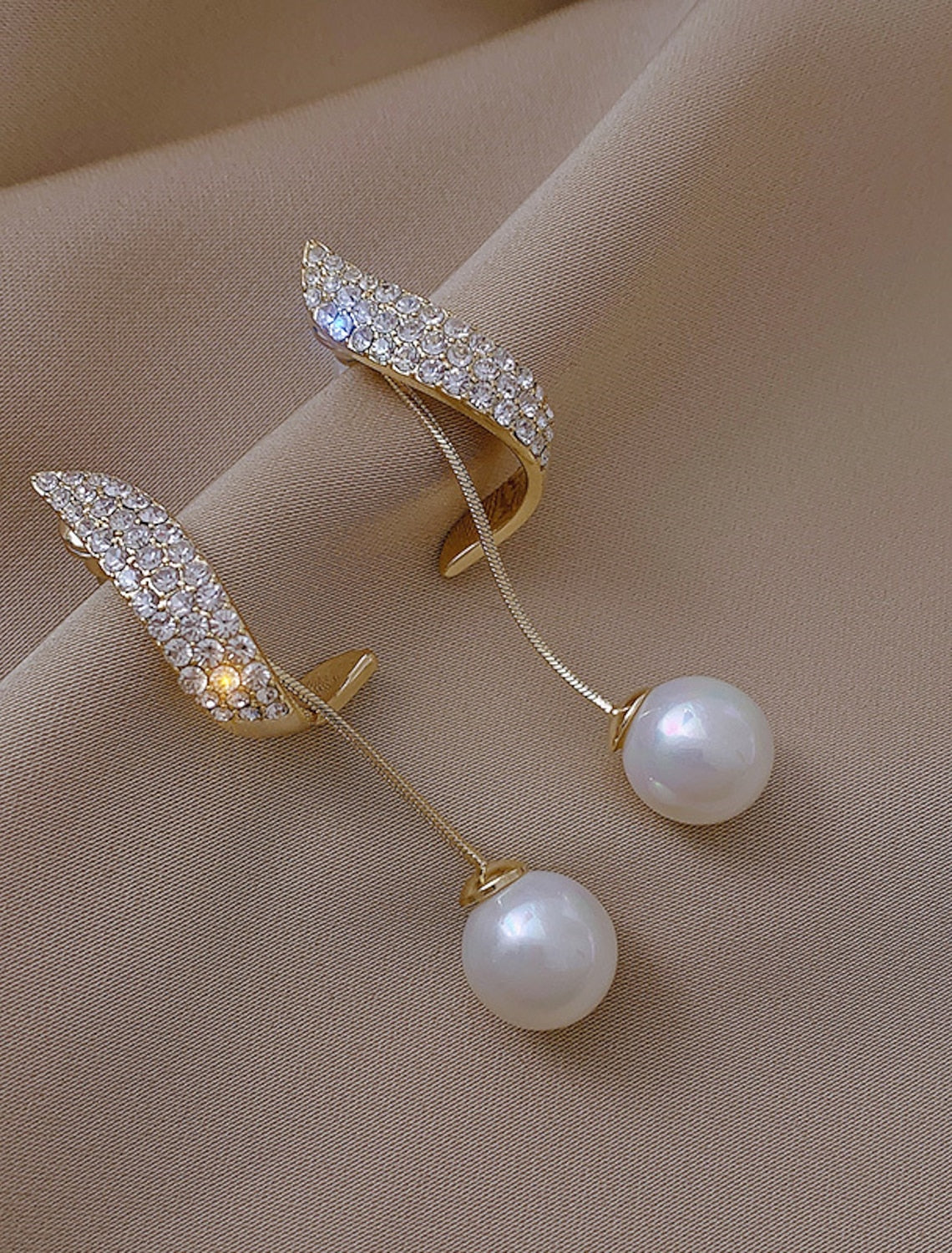 DingJiDress Women's Pearl Jewelry Classic Precious Stylish Simple Earrings Jewelry White For Wedding Party 1 Pair