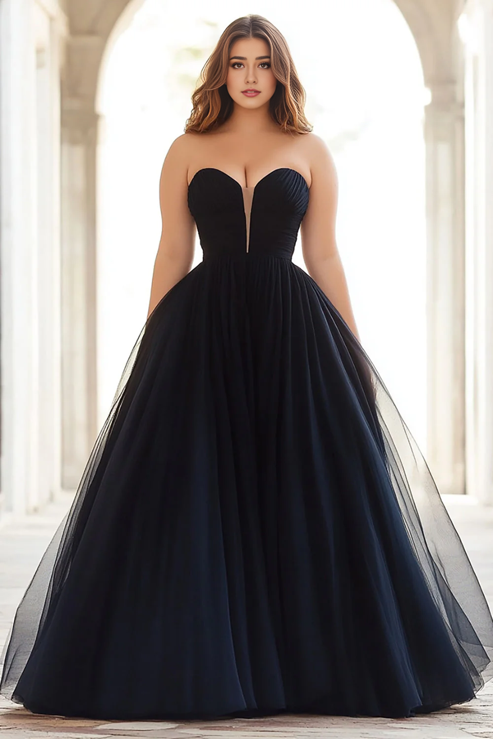 DingJiDress High Quality Dress Off Shoulder Sweetheart Tulle Pleated Long Fashion Prom Dress