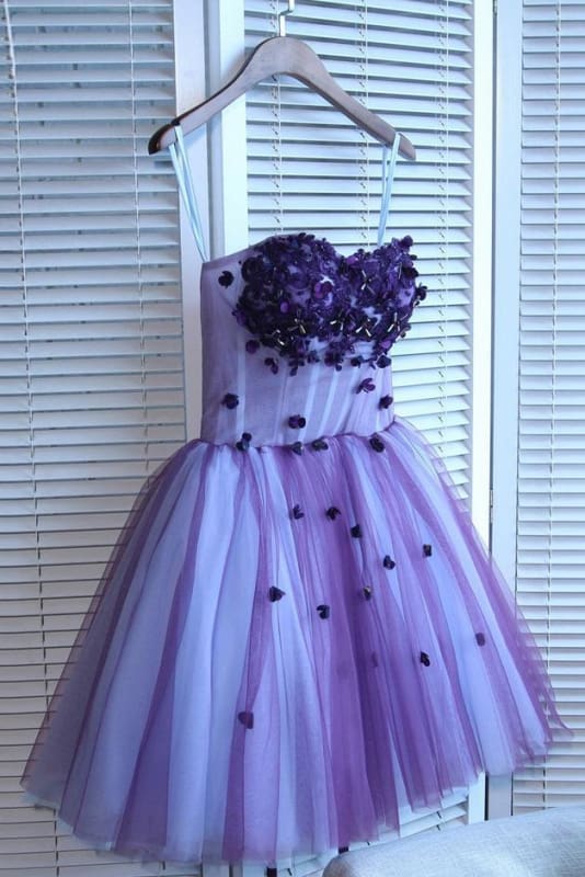 DingJiDress Short Prom Dress A Line Sweetheart Dress Mini Strapless Juniors Fashion Homecoming Dress
