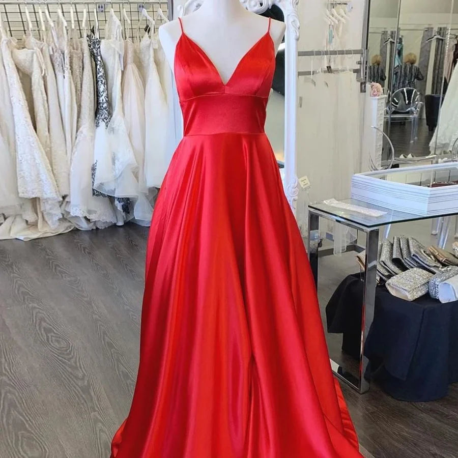Simple Classic Empire-Waist Sleeveless A-Line Long Prom Formal Dress ﻿