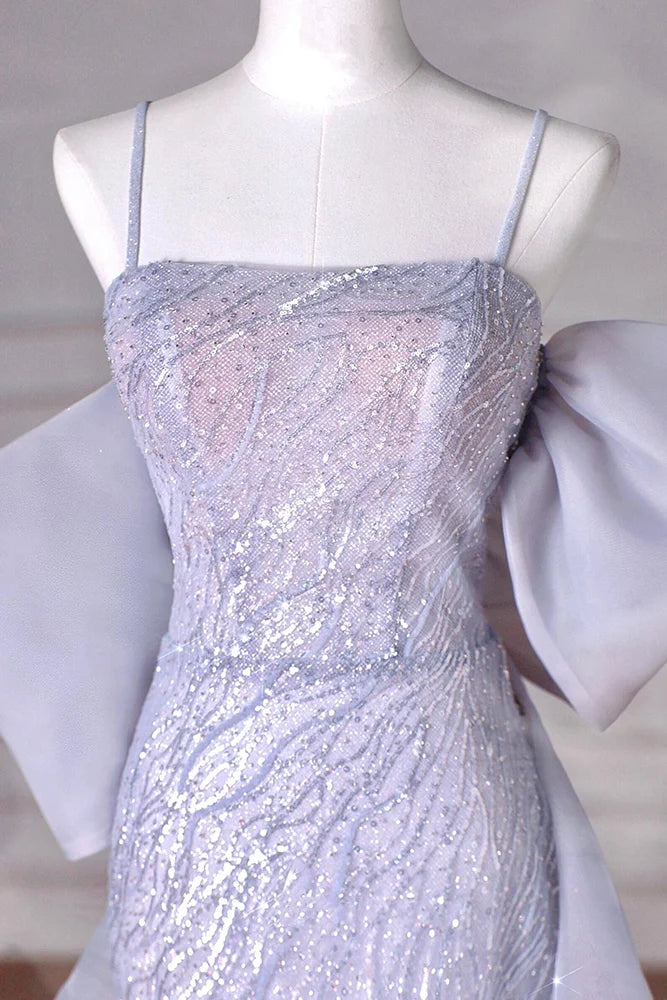 French purple sling high-end fishtail evening dress