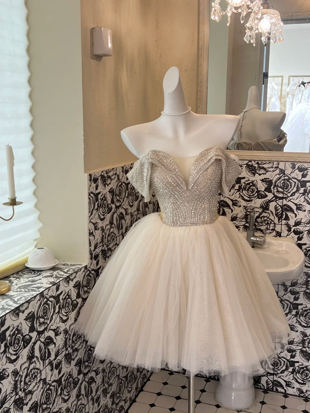 Tulle Off Shoulder Short Party Dress Cocktail Dresses Homecoming Dress