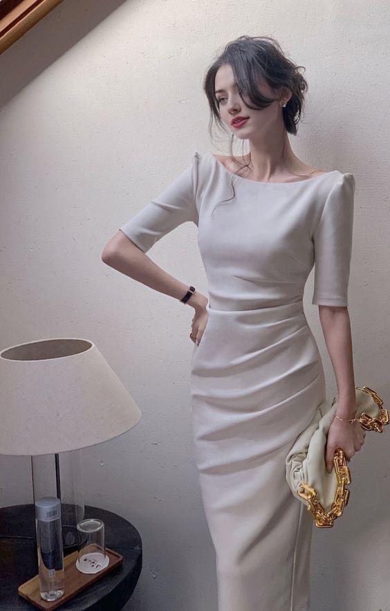 White Evening Dress Party Dress For Women