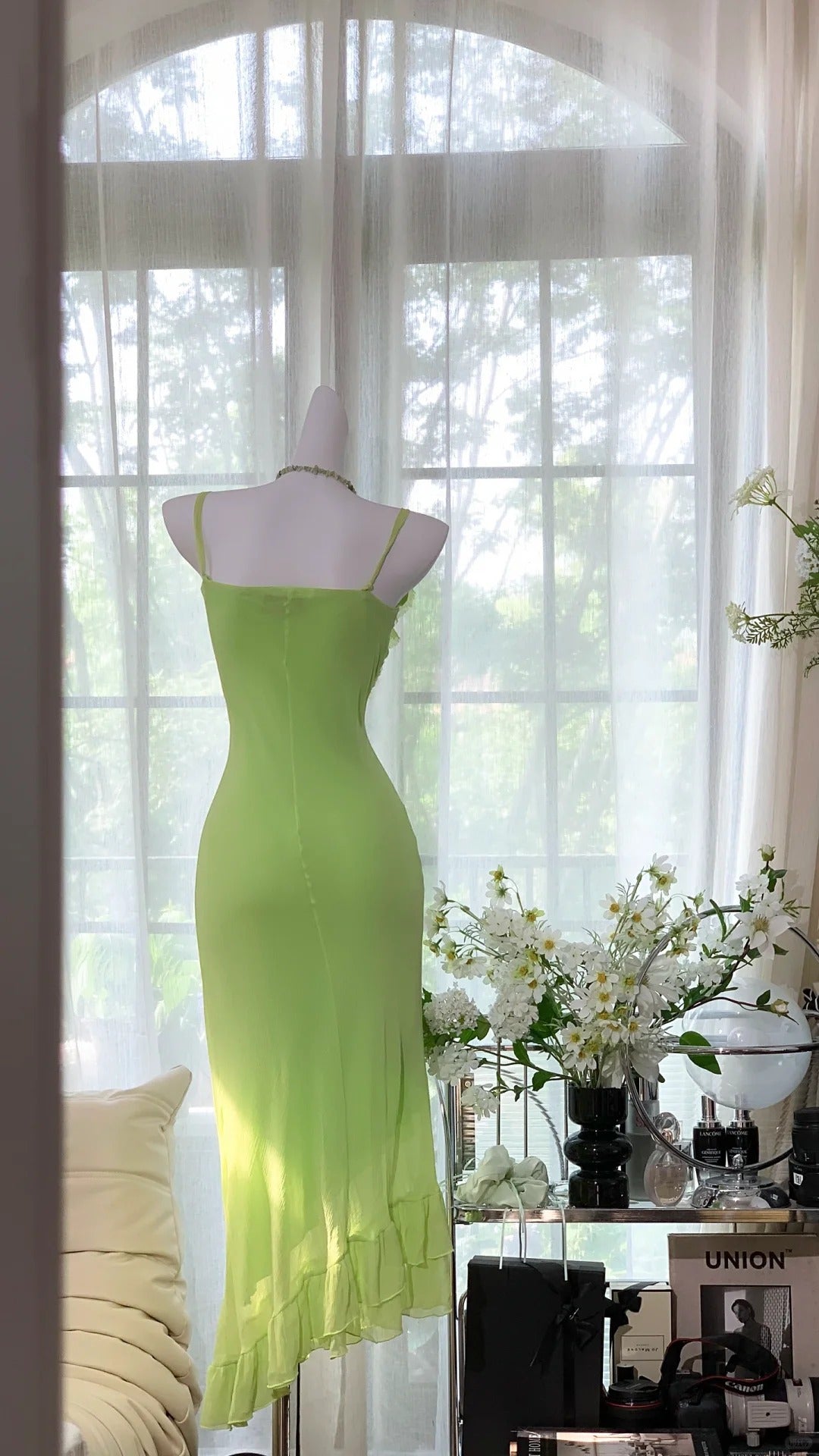 Green Mermaid Dress Vintage Party Dress Evening Dress Prom Dresses