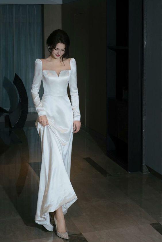 White Evening Dresses For Girls Fashion Formal Gown