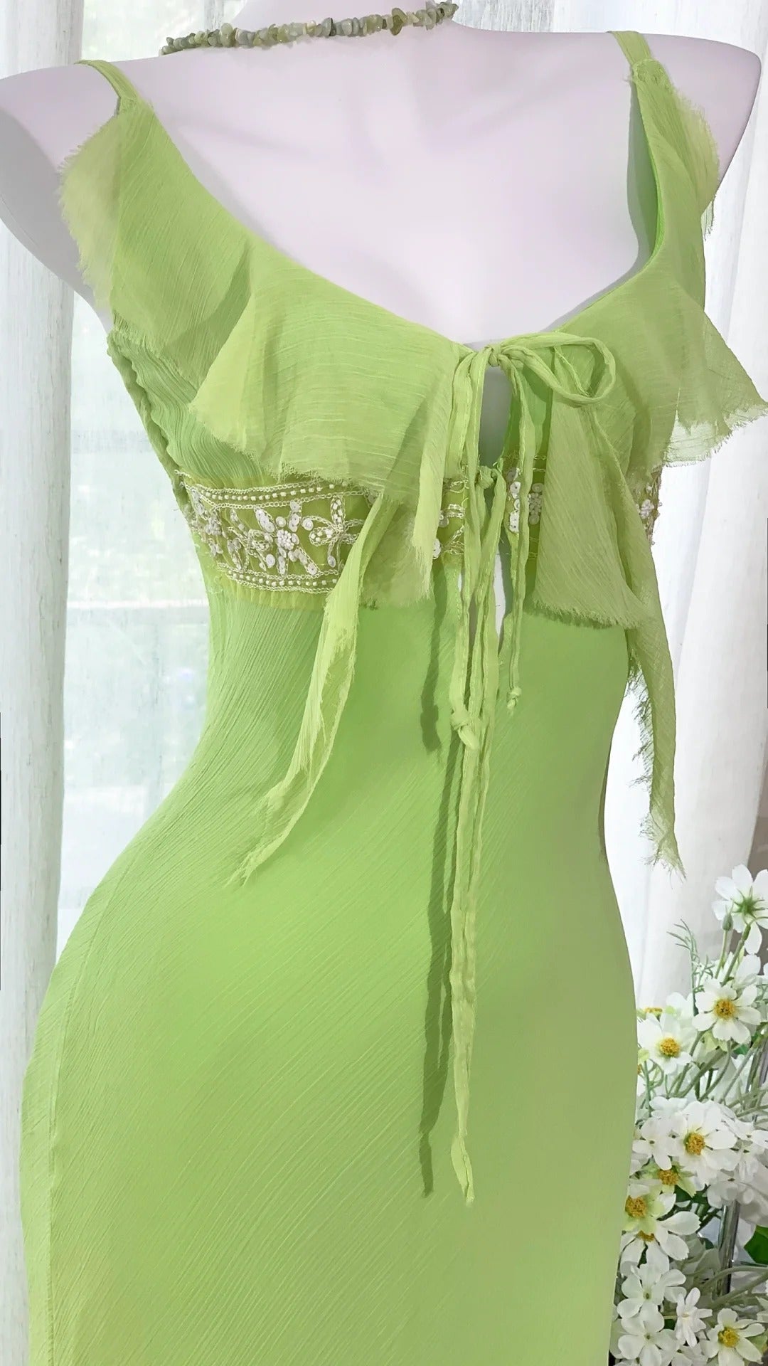 Green Mermaid Dress Vintage Party Dress Evening Dress Prom Dresses