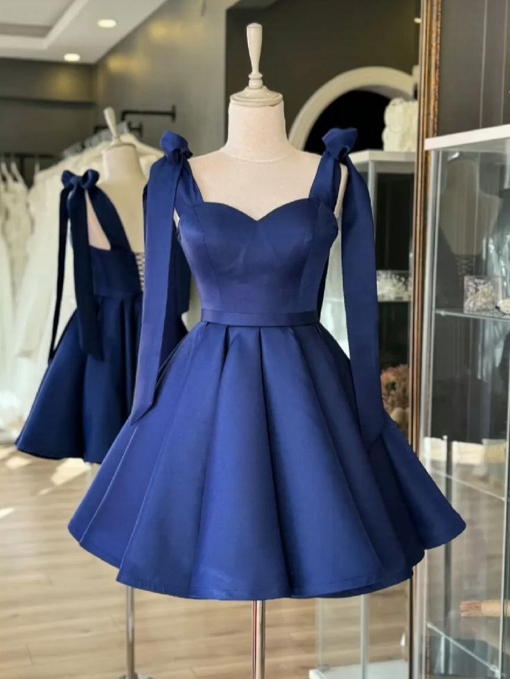 Blue Short Prom Dresses Homecoming Gowns