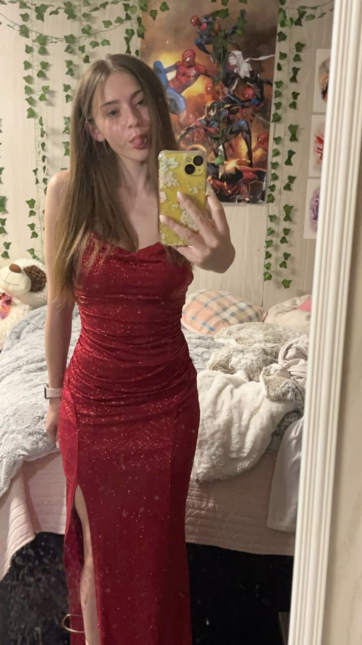 Mermaid Burgundy Shiny Long Party Dress Evening Dress Prom Dresses