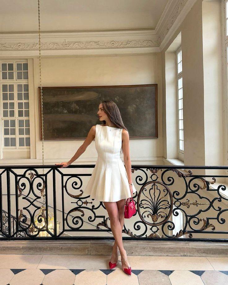 White Formal Short Party Dress Cocktail Dresses Homecoming Dress