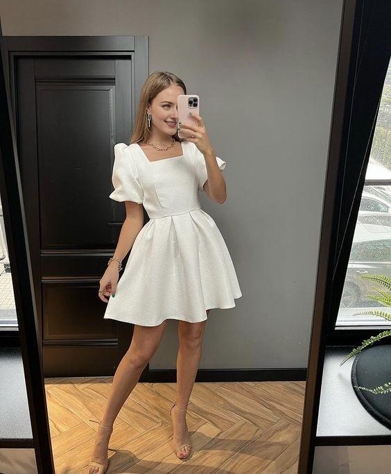 Short White Prom Dresses Short White Formal Homecoming Dresses