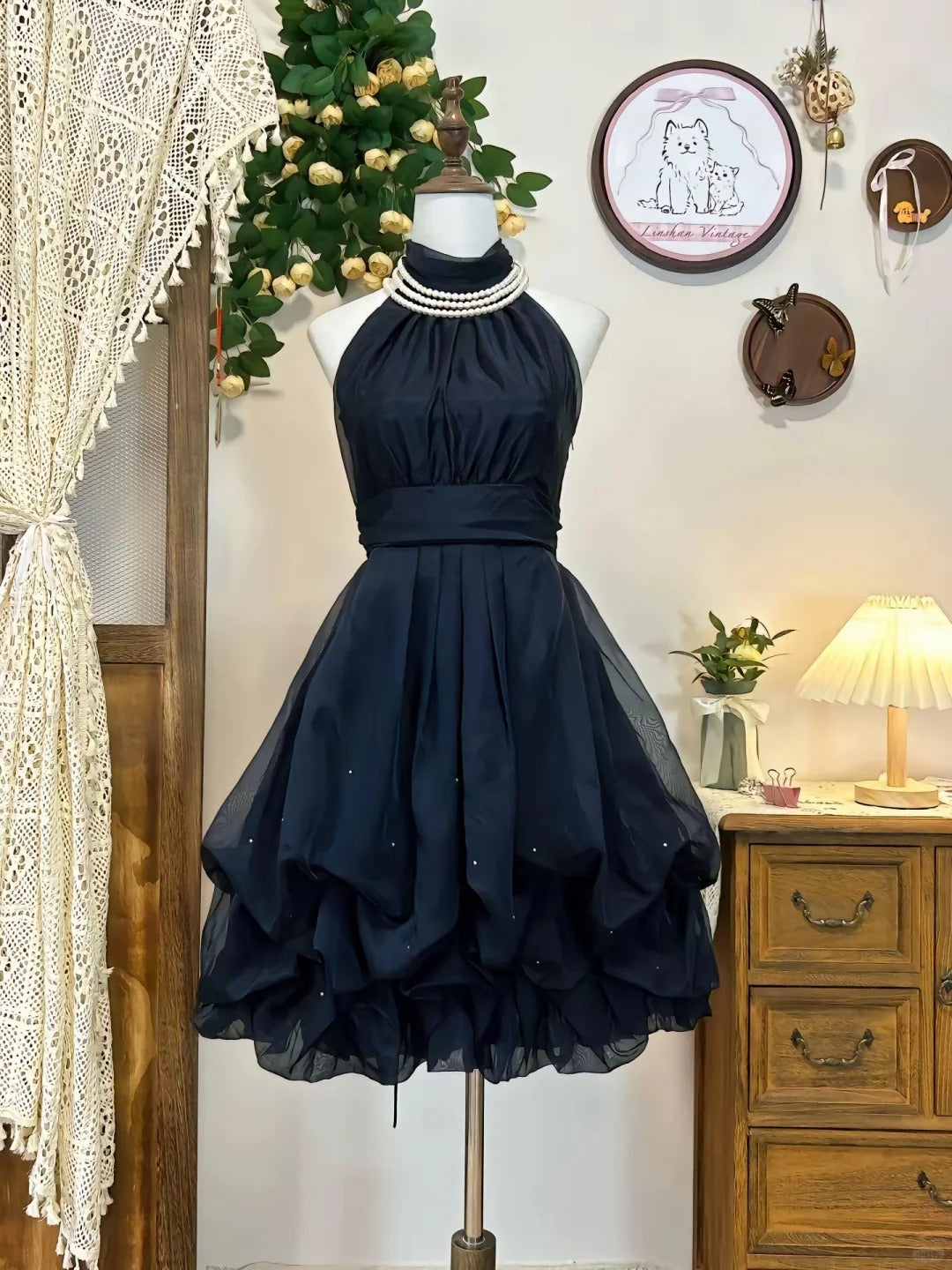 Black Vintage Short Party Dress Cocktail Dresses Homecoming Dress