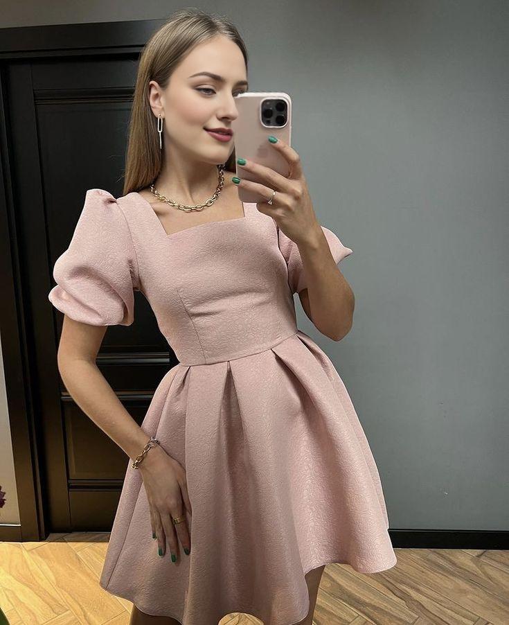 Pink Short Party Dress Cocktail Dresses Homecoming Dress