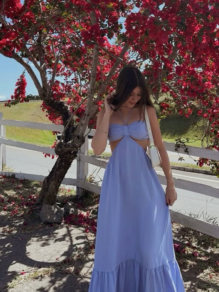 Lilac Halter Simple Evening Dress Long Prom Party Dress