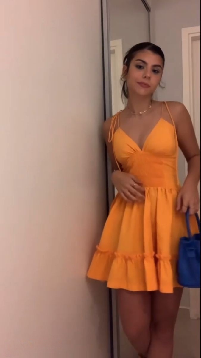 Orange Short Party Dress Short Prom Dresses Homecoming Gowns