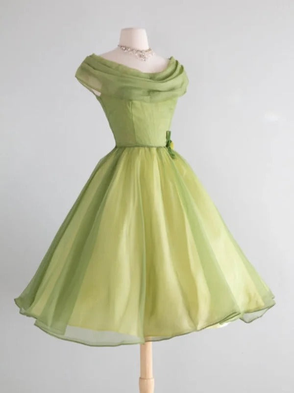 Green Off Shoulder Short Party Dress Cocktail Dresses Homecoming Dress