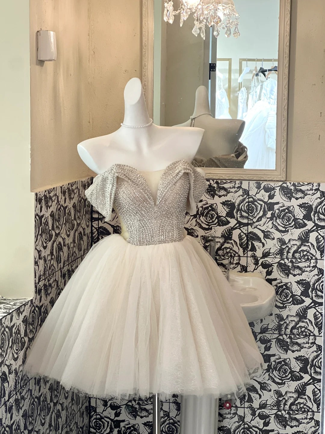 Tulle Off Shoulder Short Party Dress Cocktail Dresses Homecoming Dress