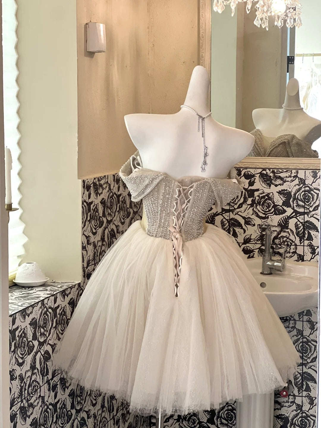 Tulle Off Shoulder Short Party Dress Cocktail Dresses Homecoming Dress